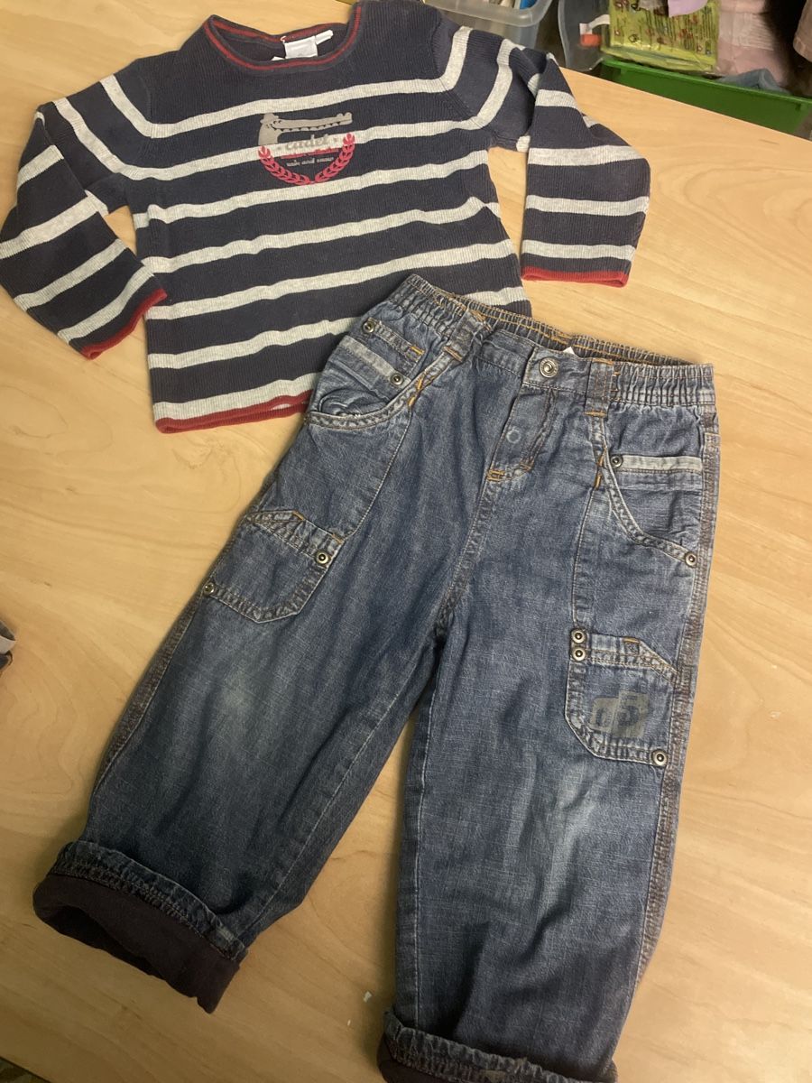 Lotti & Set di vestiti: Cadet Rousselle  Set: Pullover und Jeans Gr.86/92 – Nuovo (secondo la descrizione) da Obergerlafingen venduto da cabo4