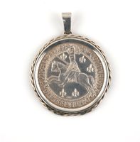 Silberanhänger mit Medaille