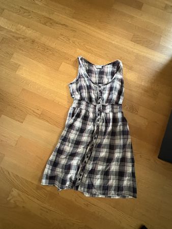 Leichtes Sommerkleid / Kleid kariert, Baumwolle Gr. 38