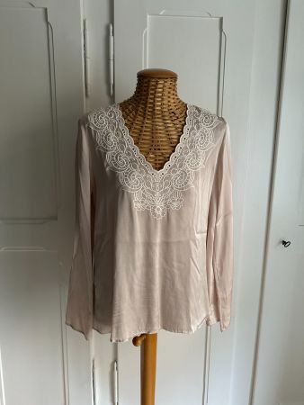 ODD MOLLY - Satin Bluse crèmefarben S