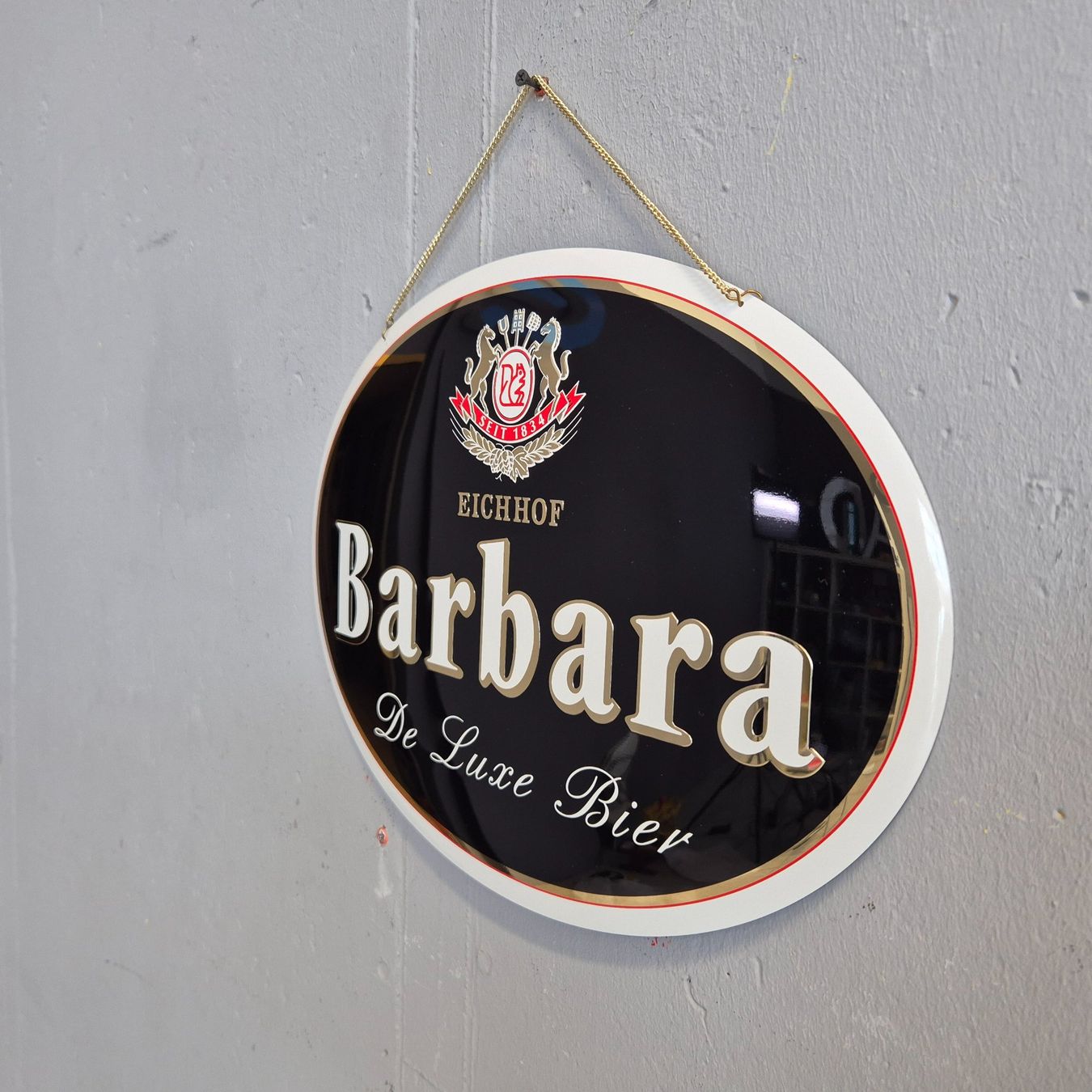 Eichhof Schilder: 1 Eichhof Barbara Werbeschild Blechschild Schild Bierwerbung – Gebraucht aus Nottwil von Wondewa-Shop 3