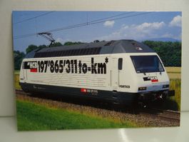 Postkarte SBB Re 460 014-4 "Holderbank Cement" .