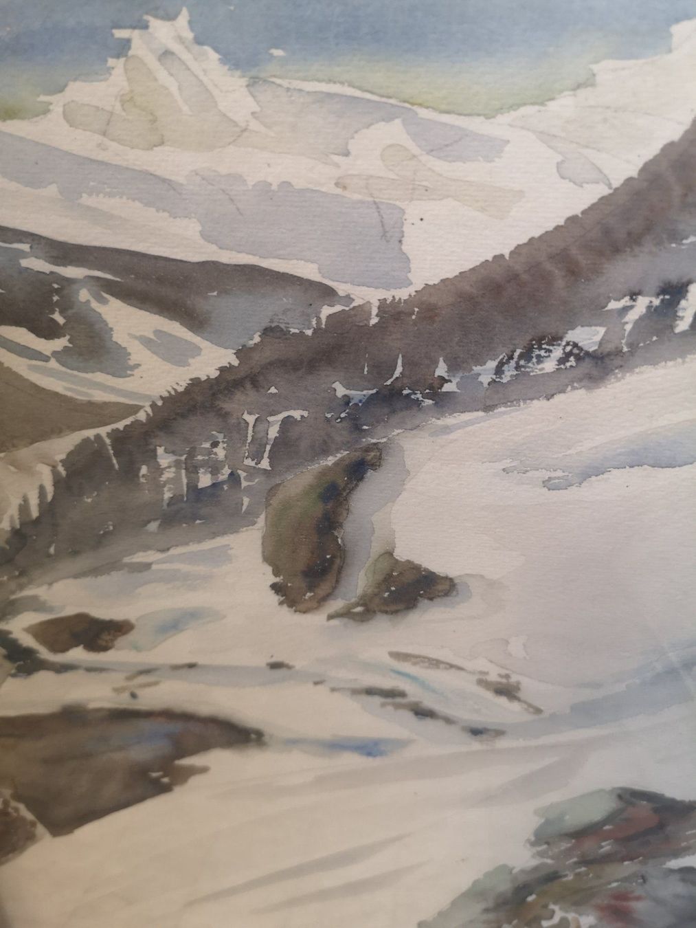 Gemälde: Paysage en neige SIGNÉ et DATÉ 1950 – Gebraucht aus Genève von Qanil77 3