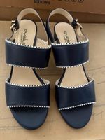 Elegante Sandalen Grösse 37 Marineblau Leder Sommer ☀️