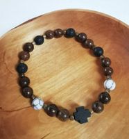 Herren Armband Holz, Lava & Stein