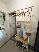 Shoe and coat rack for hall