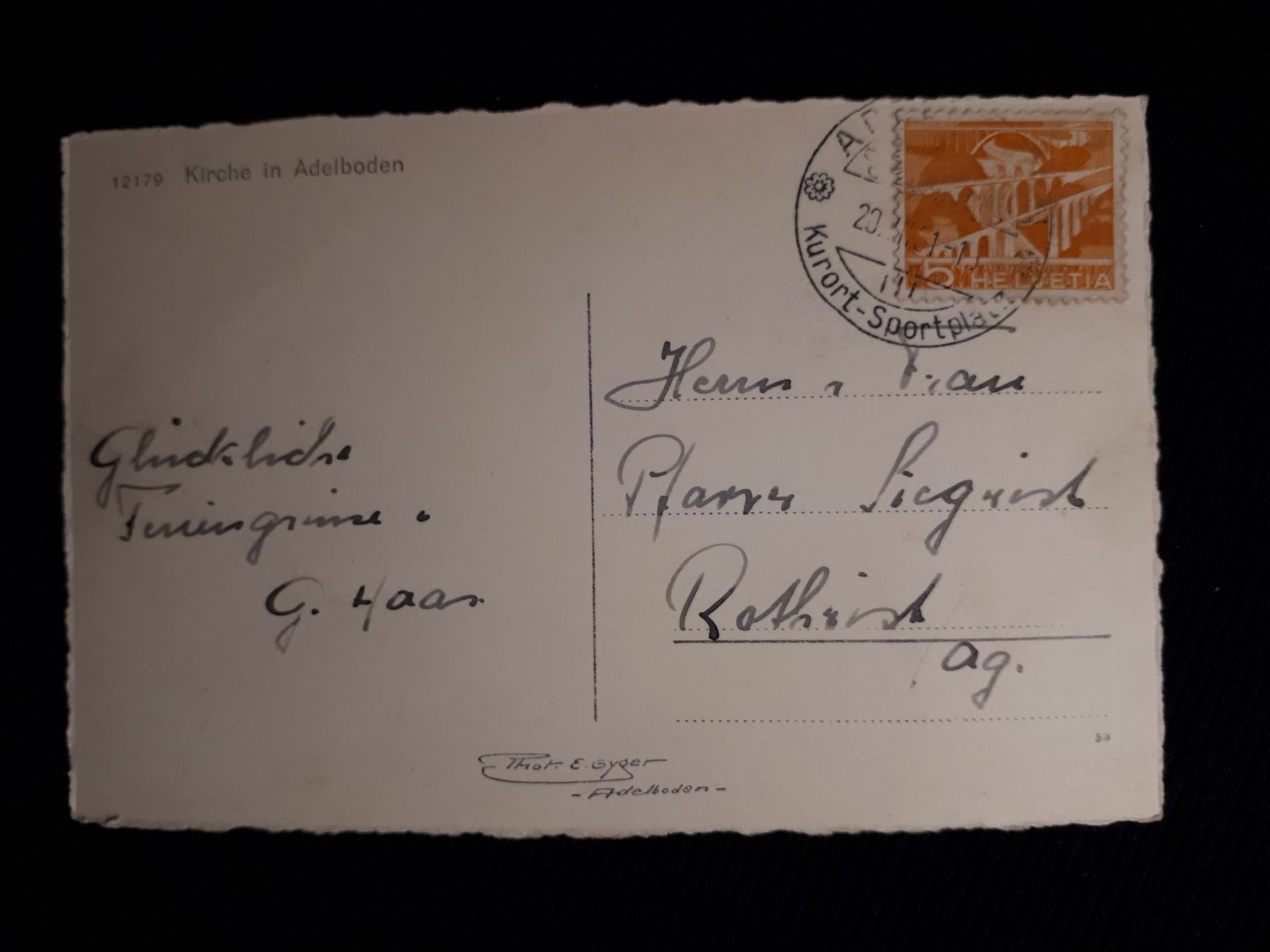Ansichtskarten: ADELBODEN 1951 - EINIGE MANGEL – Gebraucht aus Ponto Valentino von giorgia06 1