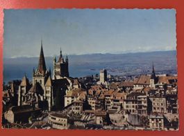 Lausanne-Ouchy Cathédrale et la Cité 1960