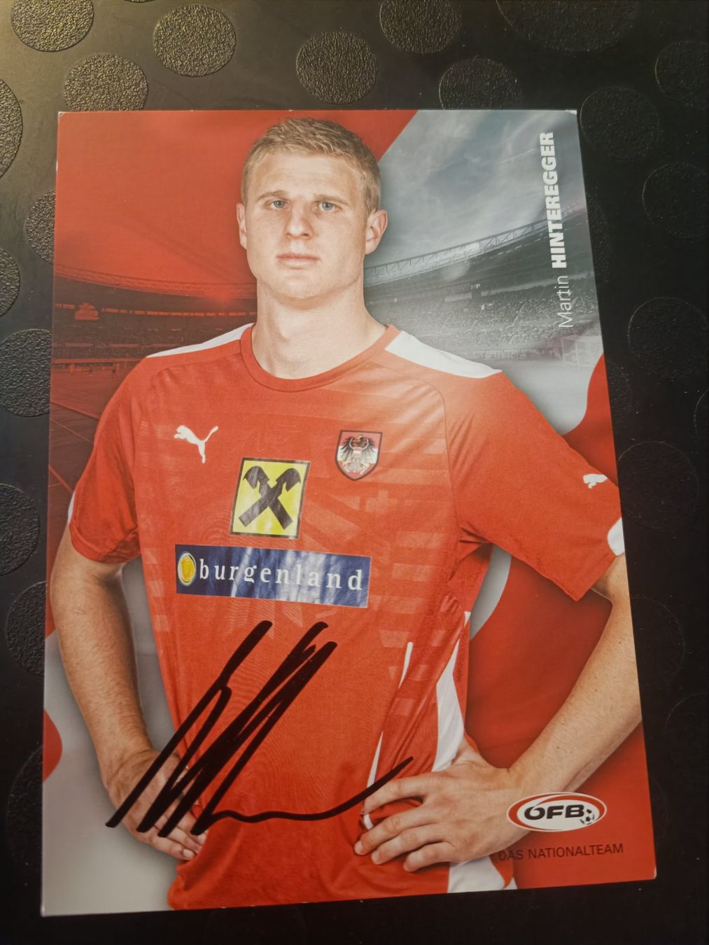 Autografi: Martin Hinteregger handsignierte ÖFB Autogrammkarte von 2016 – Usato da Menziken venduto da Artographs