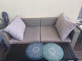 Rattansofa 