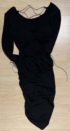 Kleid schwarz mit Strass Rückenfrei onesize