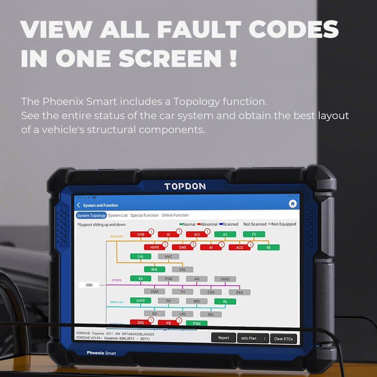 Alle Werkzeuge: TOPDON PHOENIX SMART KFZ Diagnosegeräte OBD Tester – Neu und originalverpackt aus Malans GR von BUYBEST-Schweiz 6