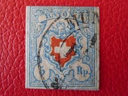 Rayon I (hellblau) 17II mit RUND-von BERO(MÜNSTER) LU - RAR
