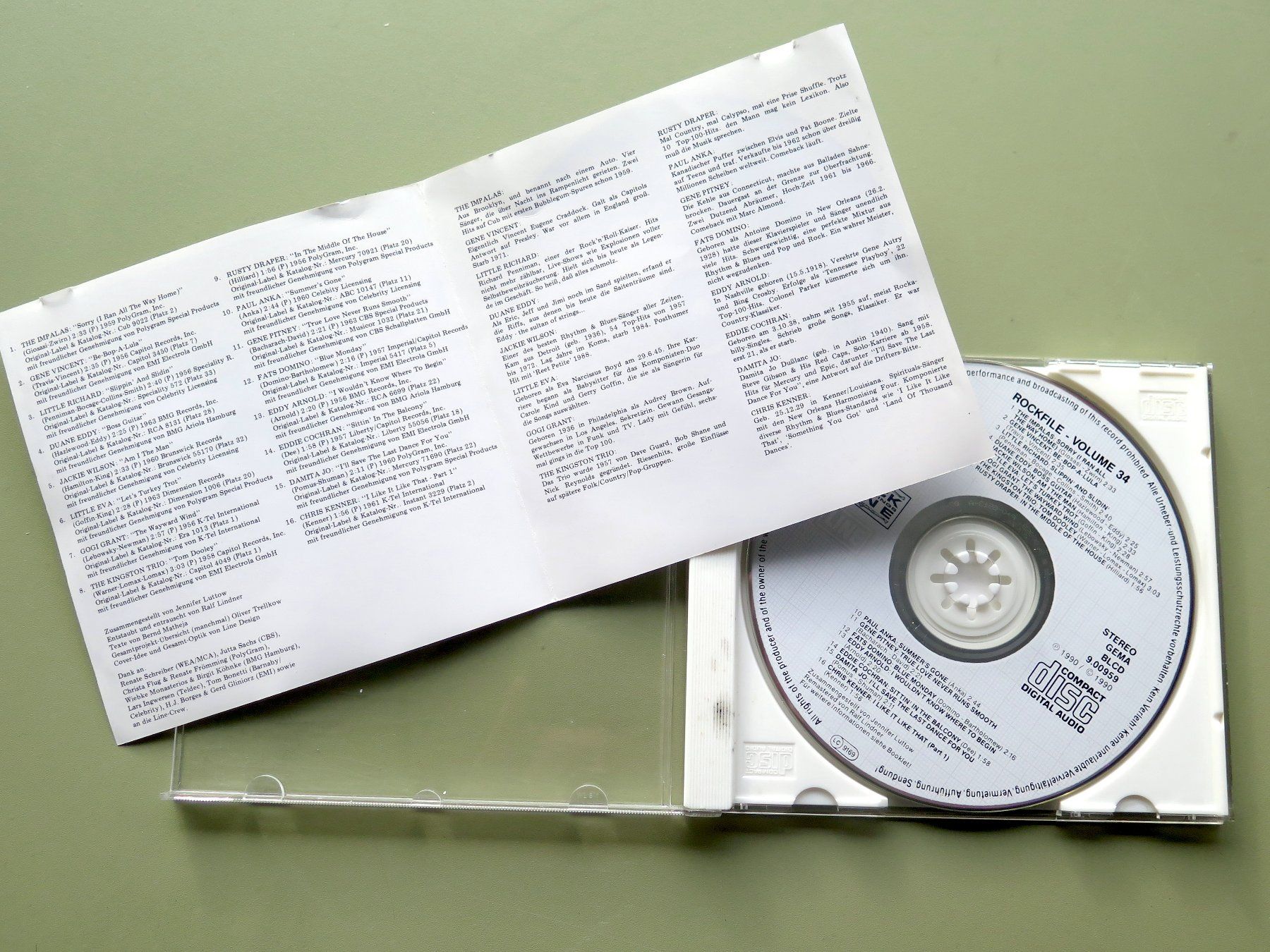CD: (p) CD ROCKFILE Volume 34, Backline american recordings '90 – Usato da Bern venduto da Balzamico 2