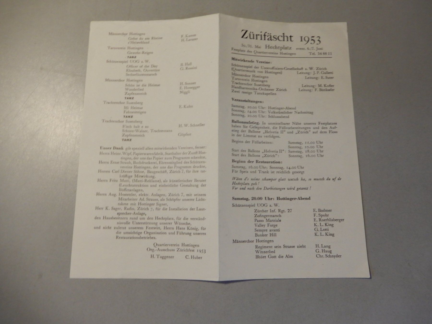 Dokumente: Zürifäscht 1953 Sammlung, Programm und Grusskarte – Gebraucht aus Erstfeld von Mario_boe0 3