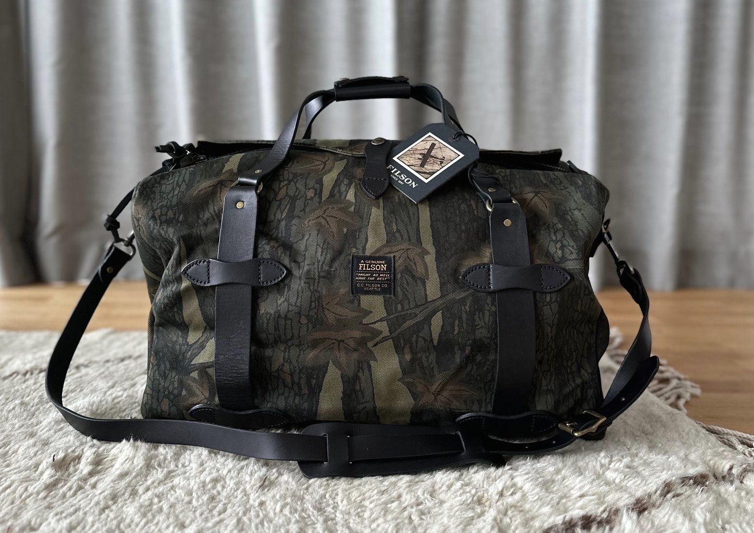 Borse: FILSON medium rugged twill duffel bag medium / bark camo – Usato da Lugnorre venduto da Filson 1