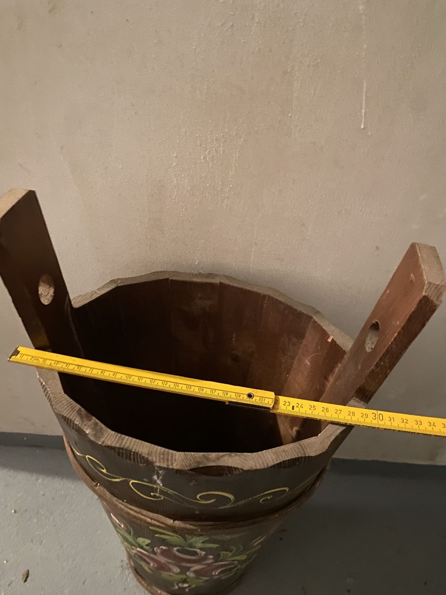 Sonstige Büroeinrichtungen: Holz Schirmständer Vintage Handbemalt – Gebraucht aus Buchrain von Sisi83 3