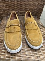 Mocassins Leder Unisex Grösse 43 Senf farbig guter Zustand
