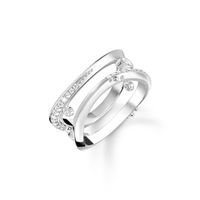 Thomas Sabo Silberring mit Zirkonia, Grösse 54