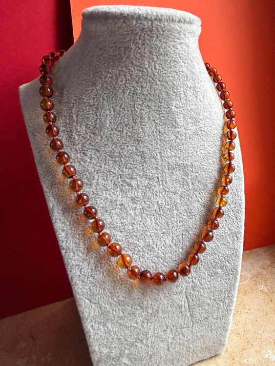 Bernsteinkette cognac echt (45 cm) | Kaufen auf Ricardo