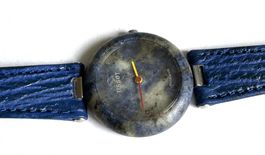 Tissot Rockwatch Damenuhr Swiss Made blau Lederband
