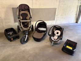 Kinderwagen Chicco (Babyschale, 2x Auto Base & Trio Car)
