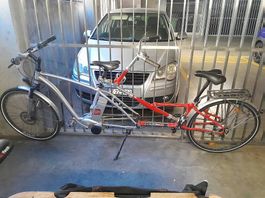 Tandem monté avec kit et Vélo électrique Flyer