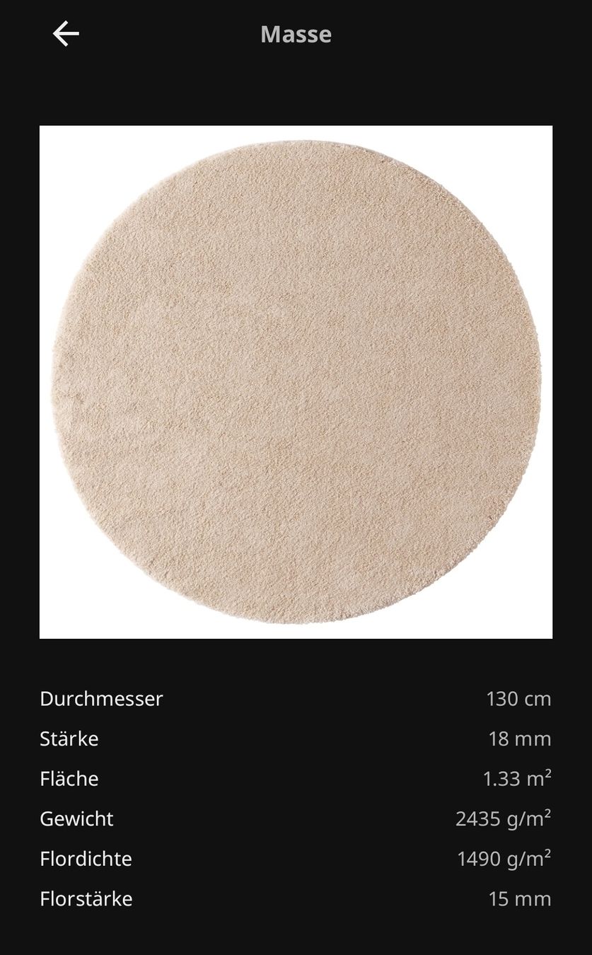 Tappeti: Runder Teppich STOENSE in beige – Usato da St. Gallen venduto da jil_l6mm 3