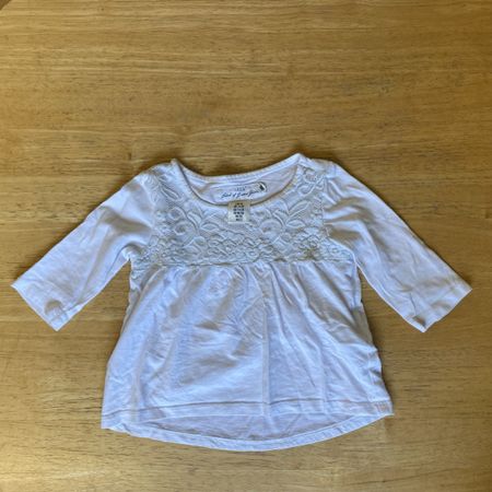Baby Girl's White Lace T-Shirt 6-9 Months