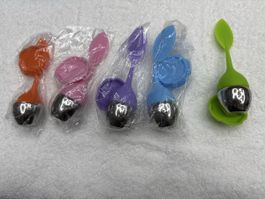 Lot de 5 infuseurs à thé silicone, motifs variés!