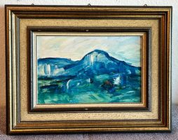 Schweizer Landschaft Ölgemälde, Gerahmte Kunst, Grüne Landsc