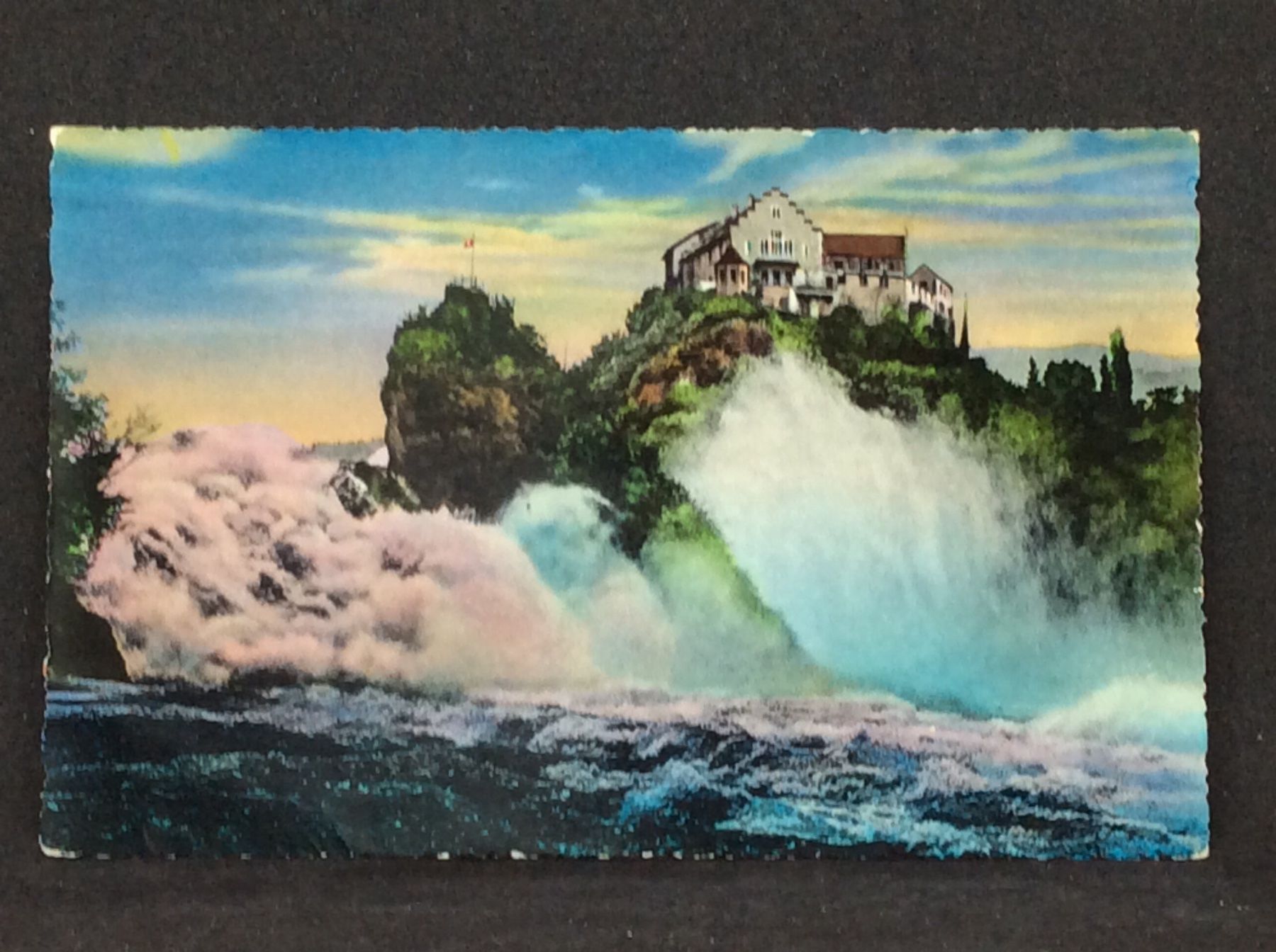 Cartoline postali: Rheinfall mit Schloss Laufen – Usato da Widnau venduto da Brusi9