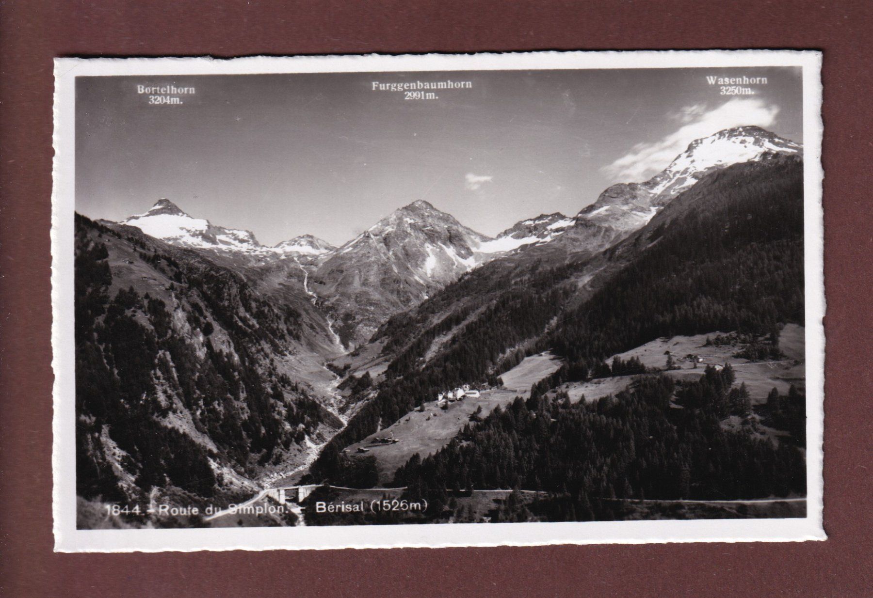 Ansichtskarten: Route du SIMPLON - BERISAL – Gebraucht aus Pully von nicecards-shop