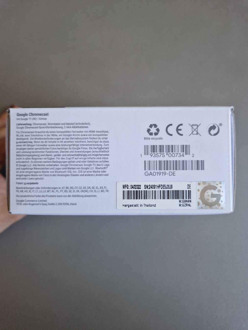 Radiocomunicazione: Google Chromecast mit Google TV 4K – Nuovo e nell'imballaggio originale da Baden venduto da Katschin 1