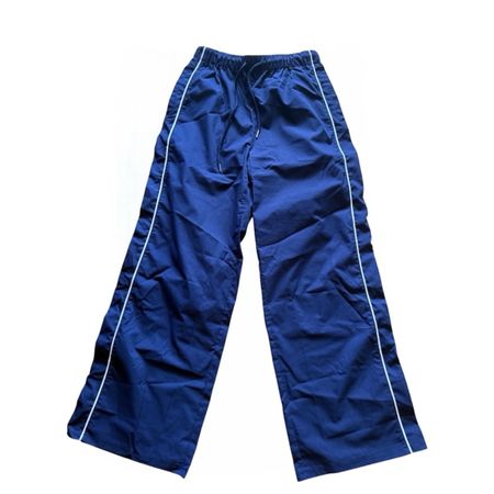 Pantalon bleu avec bandes blanches