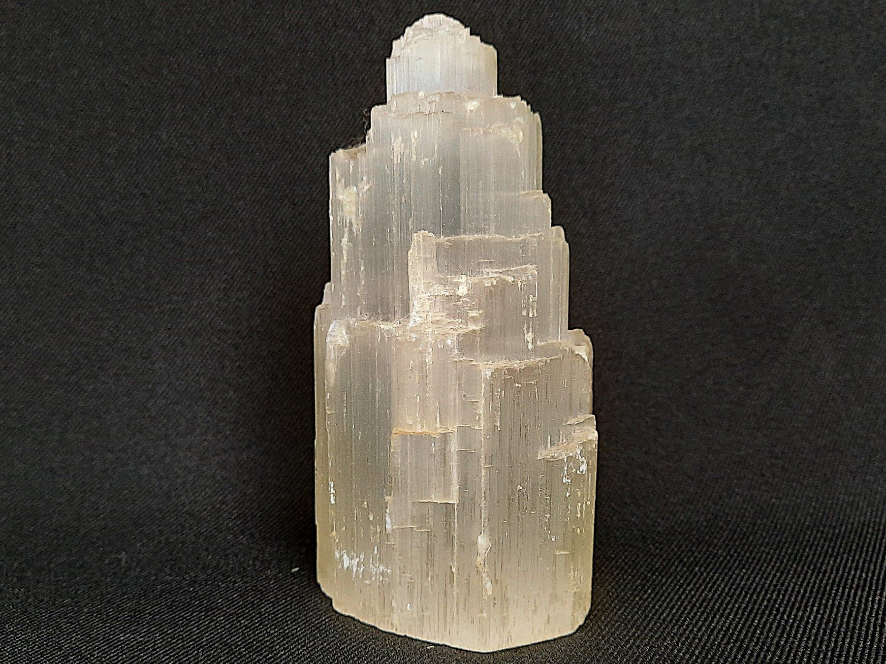 Minerali & Pietre curative: Fossiles Holz und Selenit-Turm – Usato da Beinwil am See venduto da Restwert_Beinwil 5