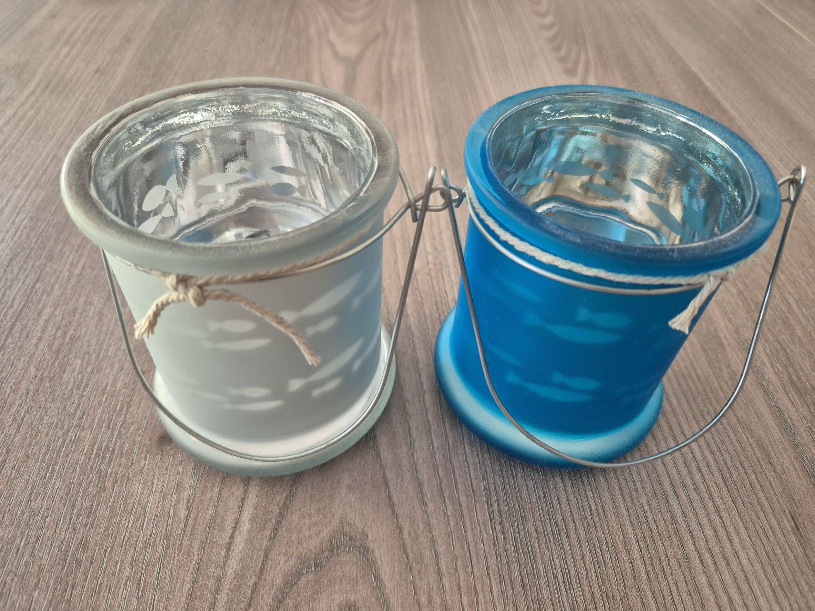 Kerzenständer: 2 Windlichter mit Henkel, Sommer Deko mit Anker – Neu (gemäss Beschreibung) aus Seuzach von Gugelchopf 1