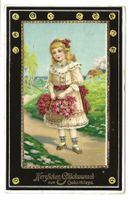 Herzlichen Glückwunsch - Geburtstag - Mädchen - Litho - 1920