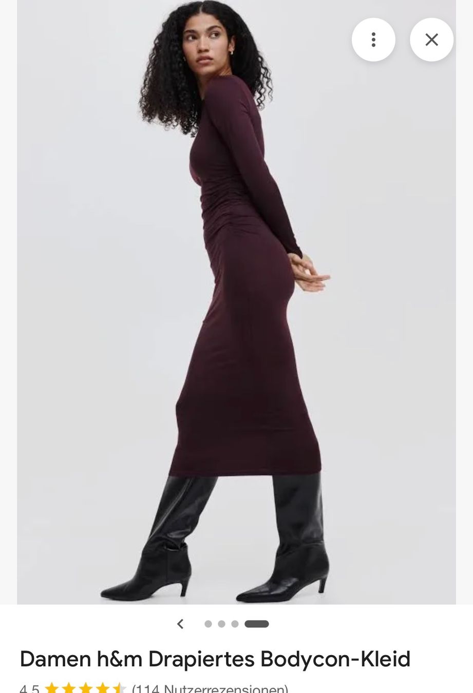 H&M Vestiti: Cooles Kleid, bordeaux, Gr.XL – Usato da chur venduto da corazon710 4