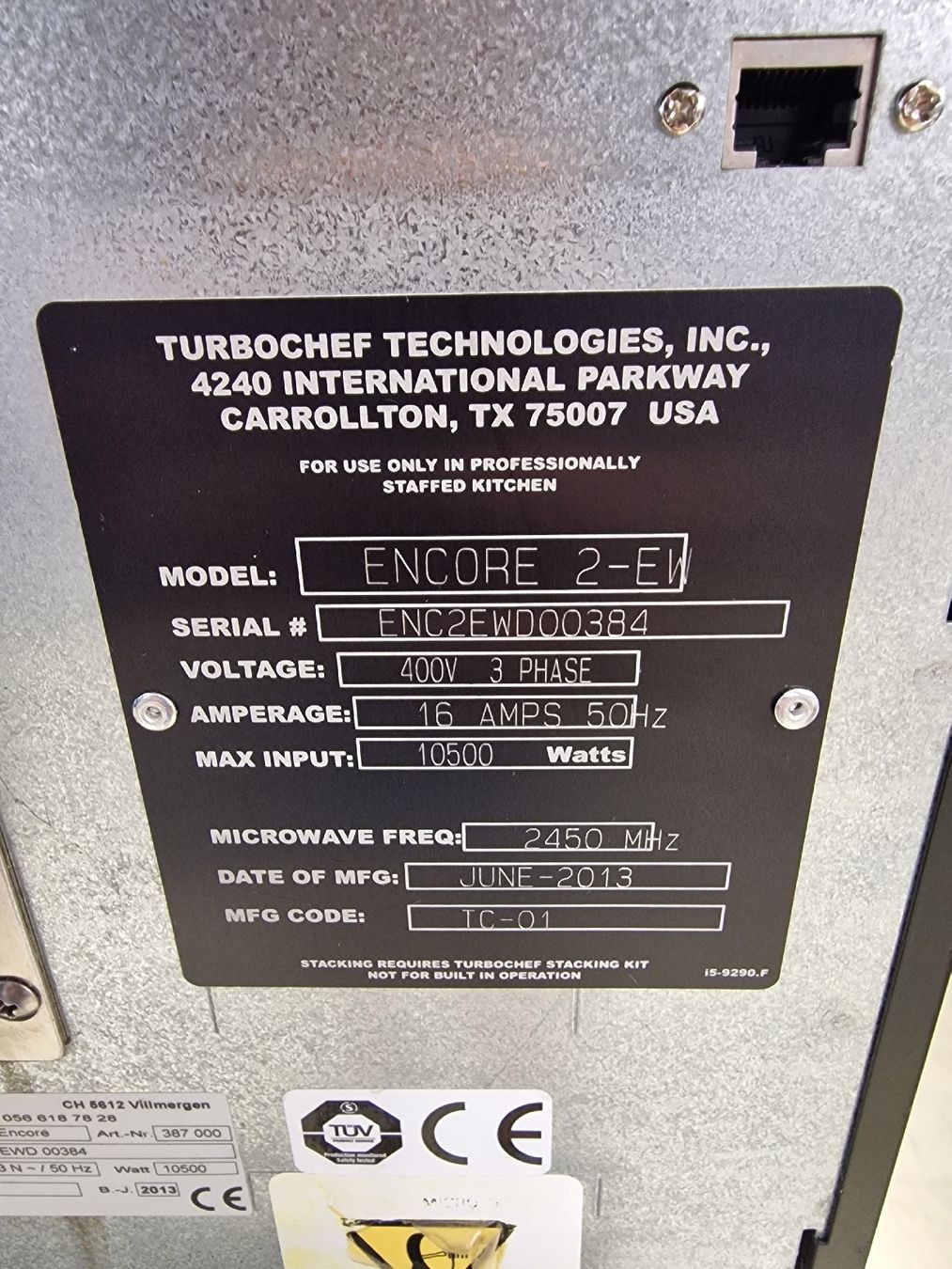 Elettrodomestici da cucina: Turbo  chef – Usato da Niederwangen BE venduto da HasGastrobedarf 6