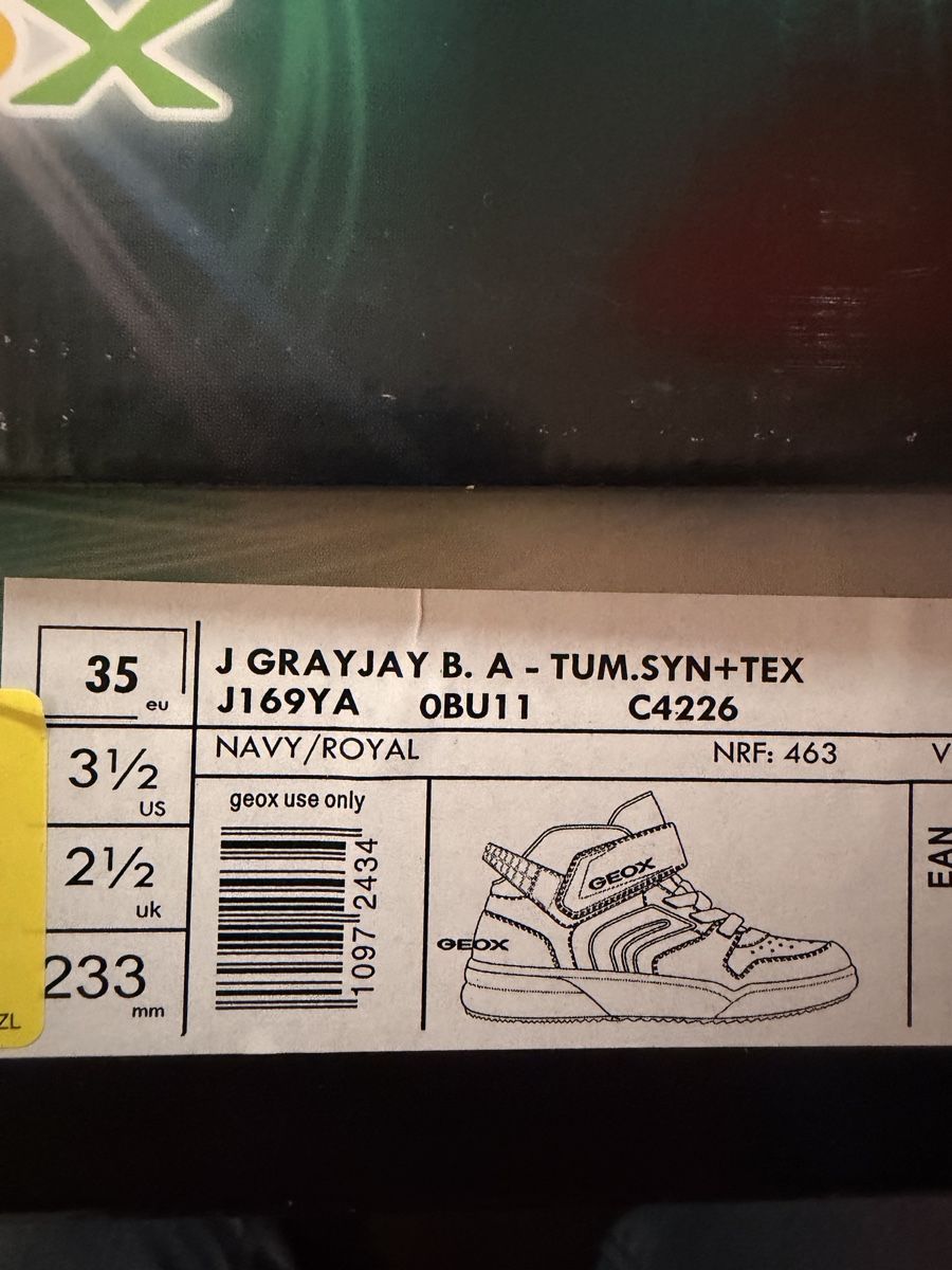 Geox Scarpe per ragazzi: Geox Kinderschuhe Gr. 35, Navy/Royal, Neu – Nuovo e nell'imballaggio originale da Härkingen venduto da Iceman_09 5