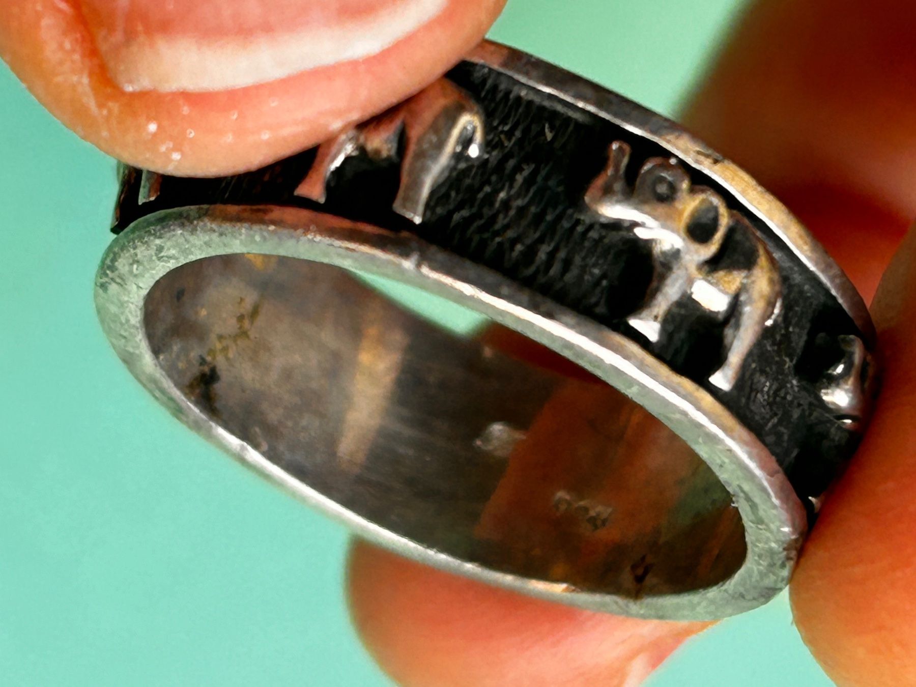 Anelli: Silberring Elefanten, Gr. 60 – Usato da Dittingen venduto da Bijoubelle 1