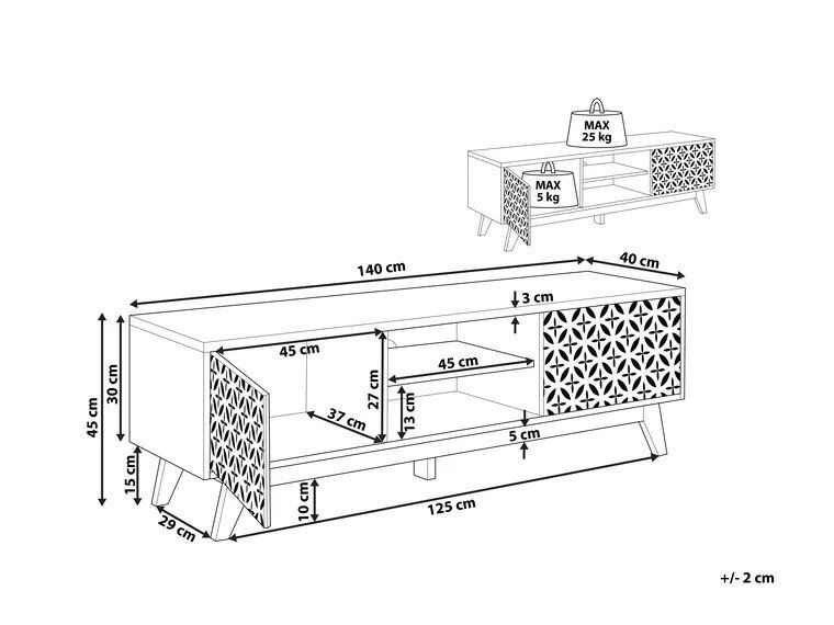 TV Möbel: TV stand PRESCOT from Beliani – Gebraucht aus Genève von mc__mg5v 1