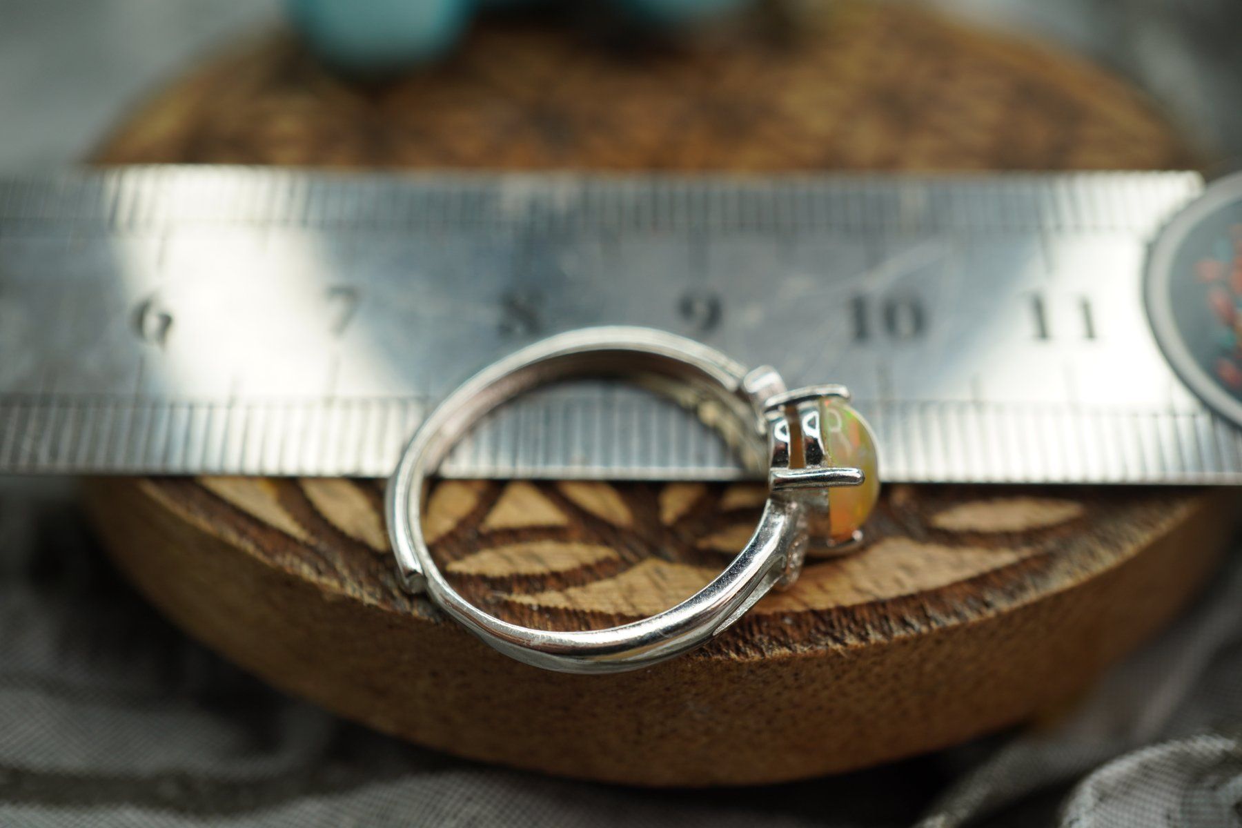 Minerali & Pietre curative: Opal Edel    ring Grösse  Variabel     (Räumung!) – Nuovo e nell'imballaggio originale da Eschenbach SG venduto da topstone 8