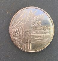 1986 5 Fr. Münze Sempach Gedenkmünze