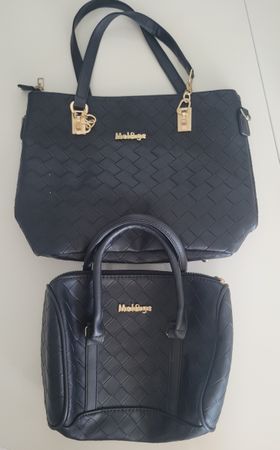 Lot de 2 sacs à main Mei & Ge noir tressé bon état