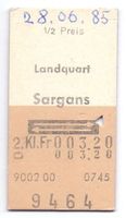 Billette Landquart - Sargans