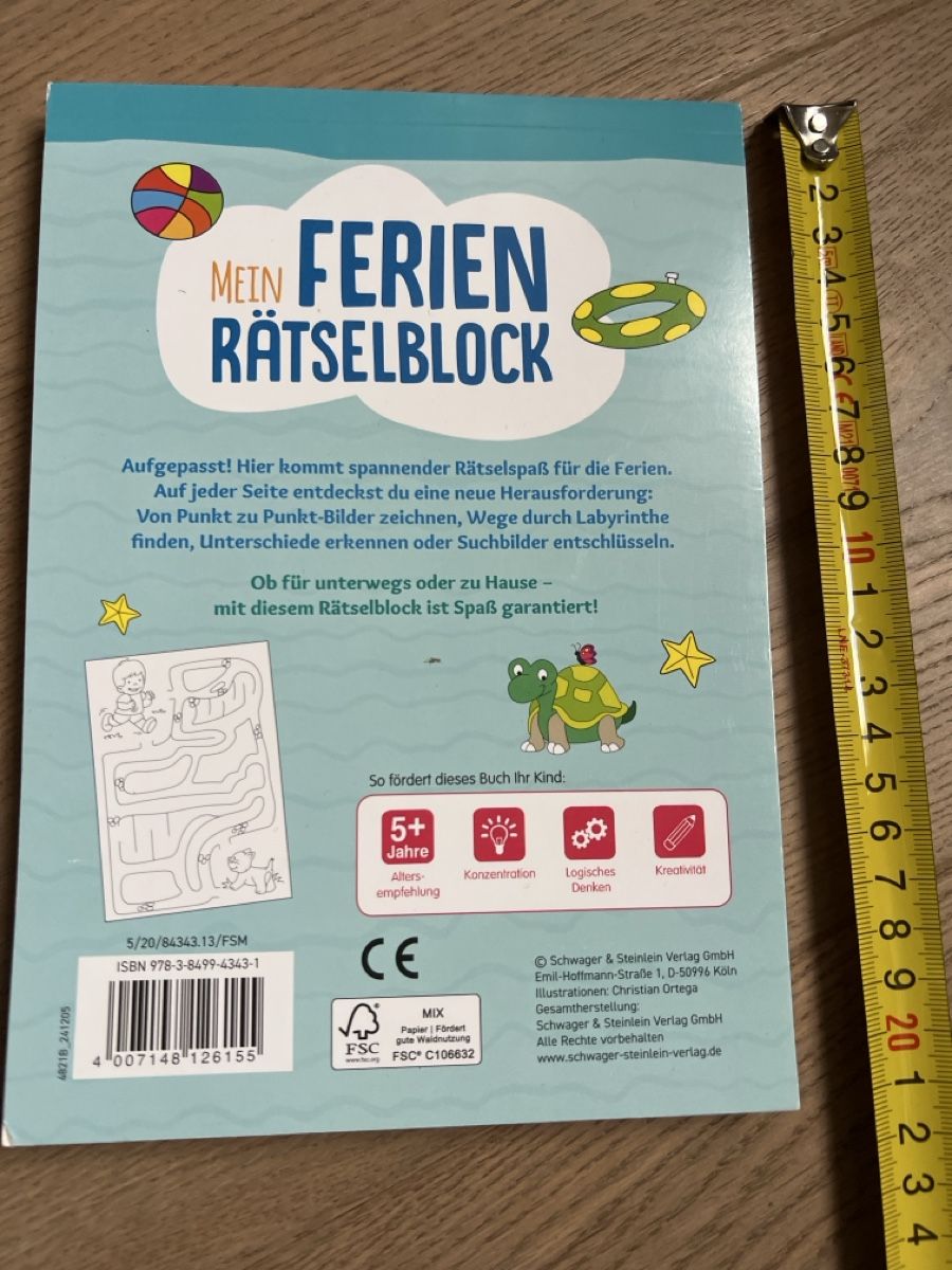 Libri: Neu: Ferien Rätselblock ab 5 Jahren – Nuovo (secondo la descrizione) da Oensingen venduto da katepe 6