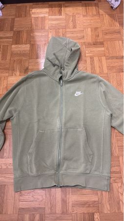 Felpa con cappuccio Nike verde oliva usato