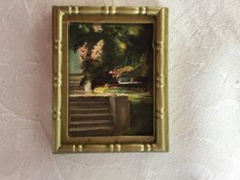Bild für die Puppenstube mit Idyllischem Gartenaufgang 1:12